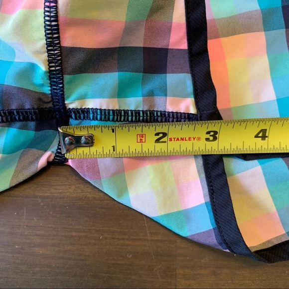 Lululemon Wee Wheezy Check Bleached Coral Cadet Blue/Black - Picture 5 of 6